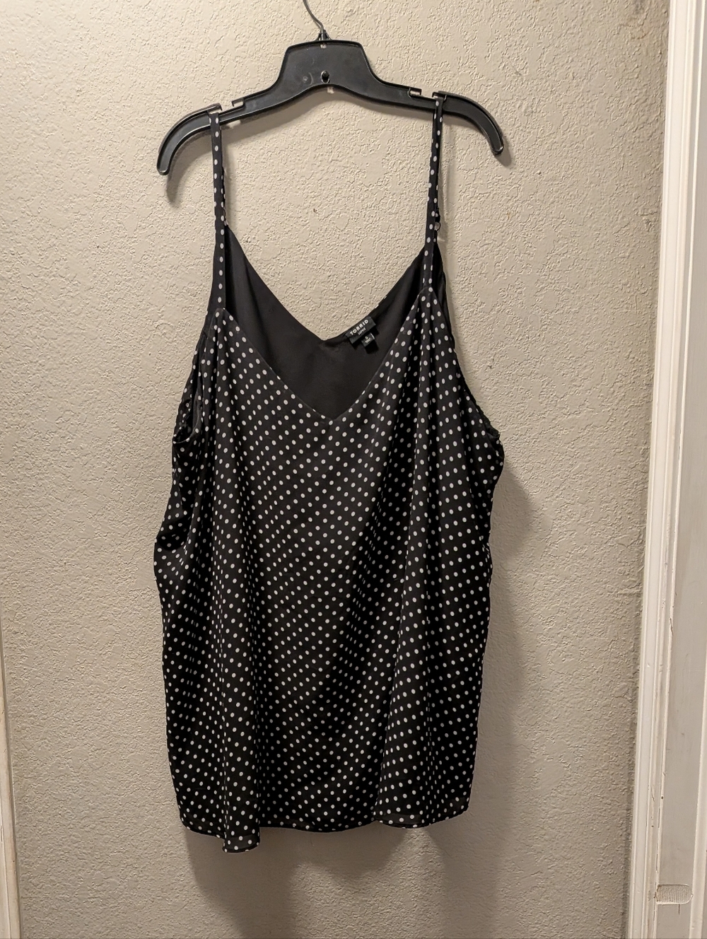 torrid Black and White Polka Dot V-Neck Cami